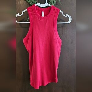 Fabletics High Neck Ribbed Built-in Bra Tank